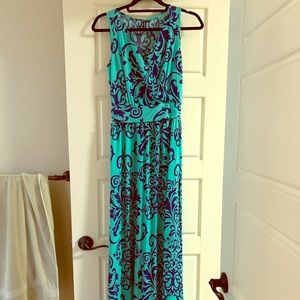 Teal maxi dress